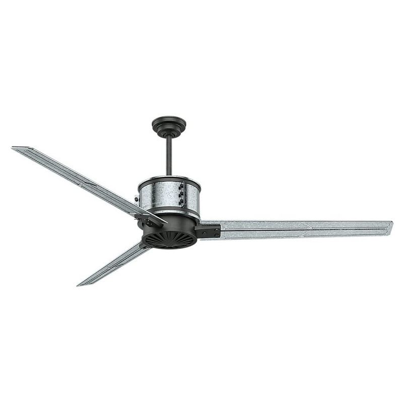 Hunter Fan Company 59193 Duluth 72 Inch 3 Blade Multi Speed Quiet Indoor Home Industrial Ceiling Fan with Single Knob Wall Control, Steel
