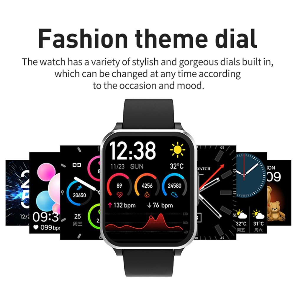 TM02 1.7 Inch Sports Smart Watch Music Player Wireless Communication Waterproof MP3 Player Smart Watch,1.7 inch,black