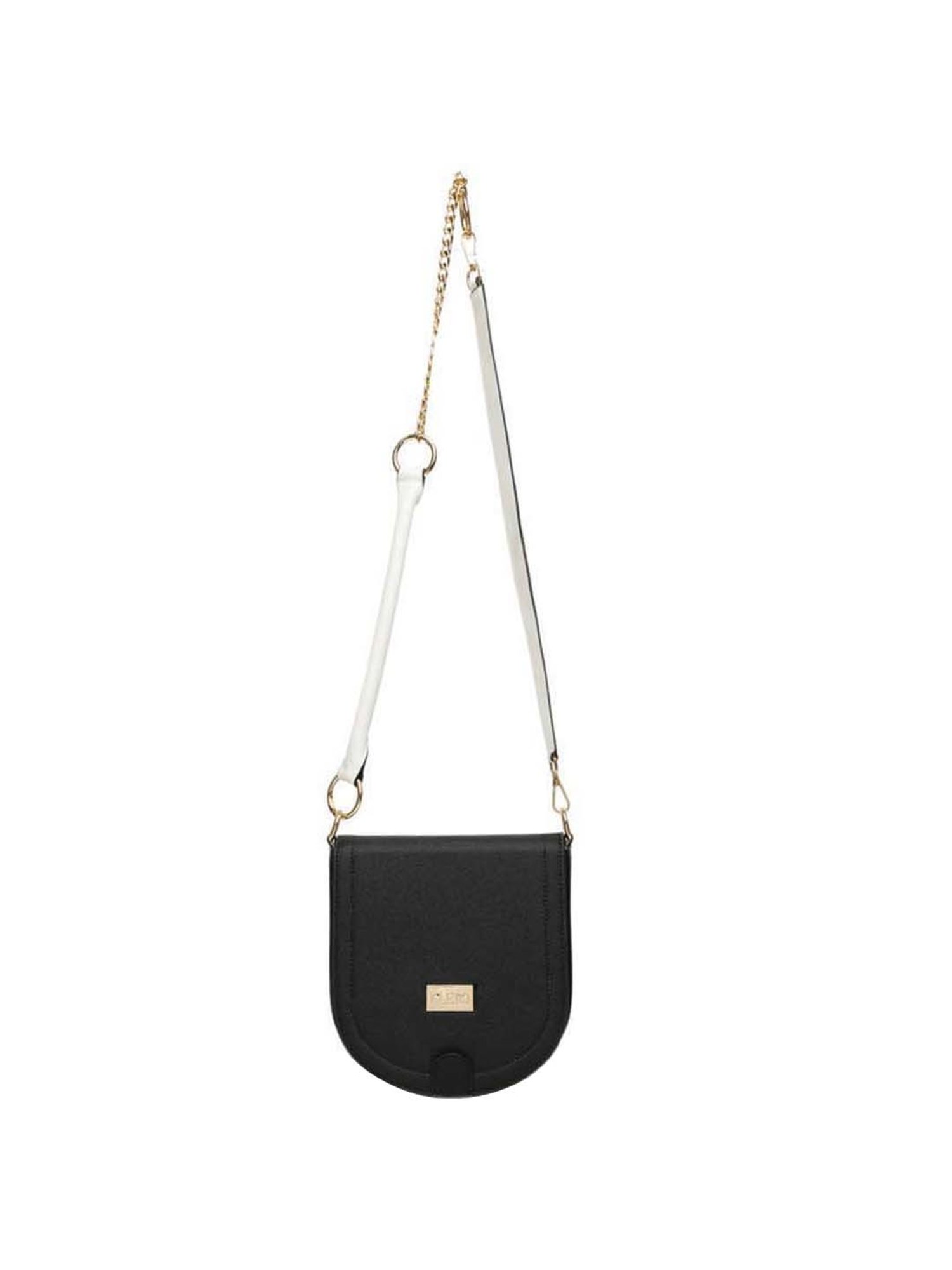 KLEIO Black Solid Small Sling Handbag
