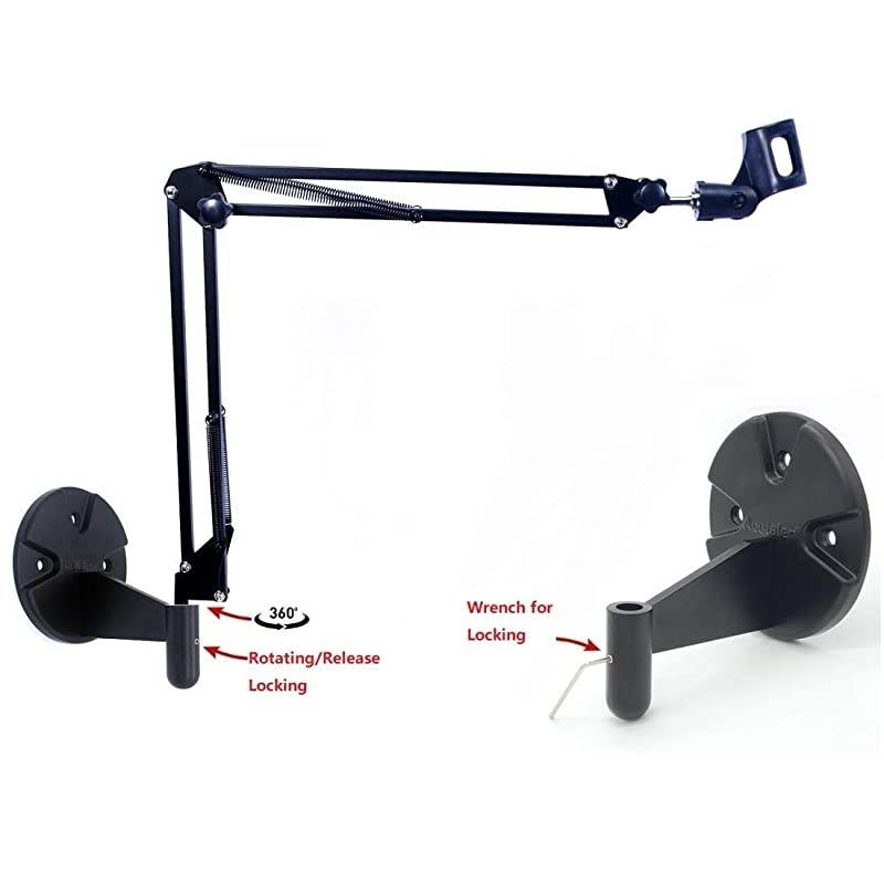 Wall Mount Suspension Mic Stand Clip for Blue Yeti SnowballRadio Broadcasting VoiceOver Sound StagesTV StationsYoutube