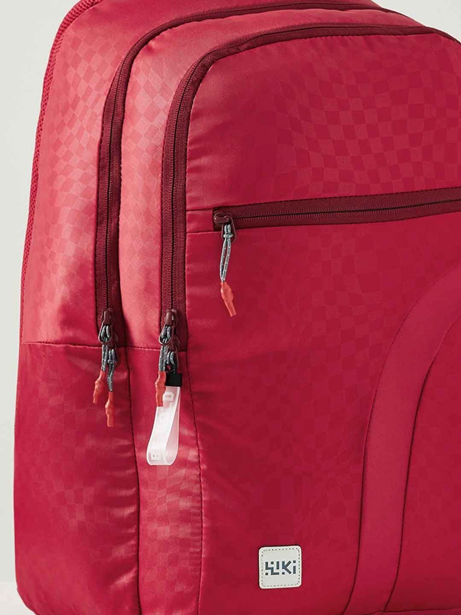 Wiki Back to School 3 Red Polyester Printed Backpack - 34 Ltrs