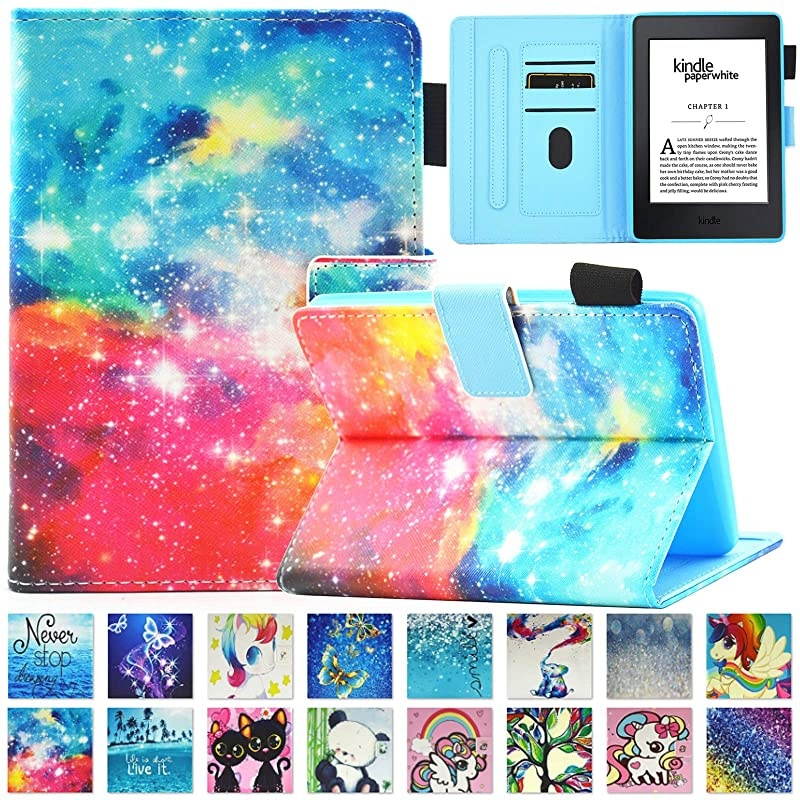 Kindle Paperwhite Case PU Leather Case with Auto WakeSleep Smart Cover Thinnest and Lightest Case for  Kindle Paperwhite Fits All 2012 2013 2015 and 2016 Versions Starry