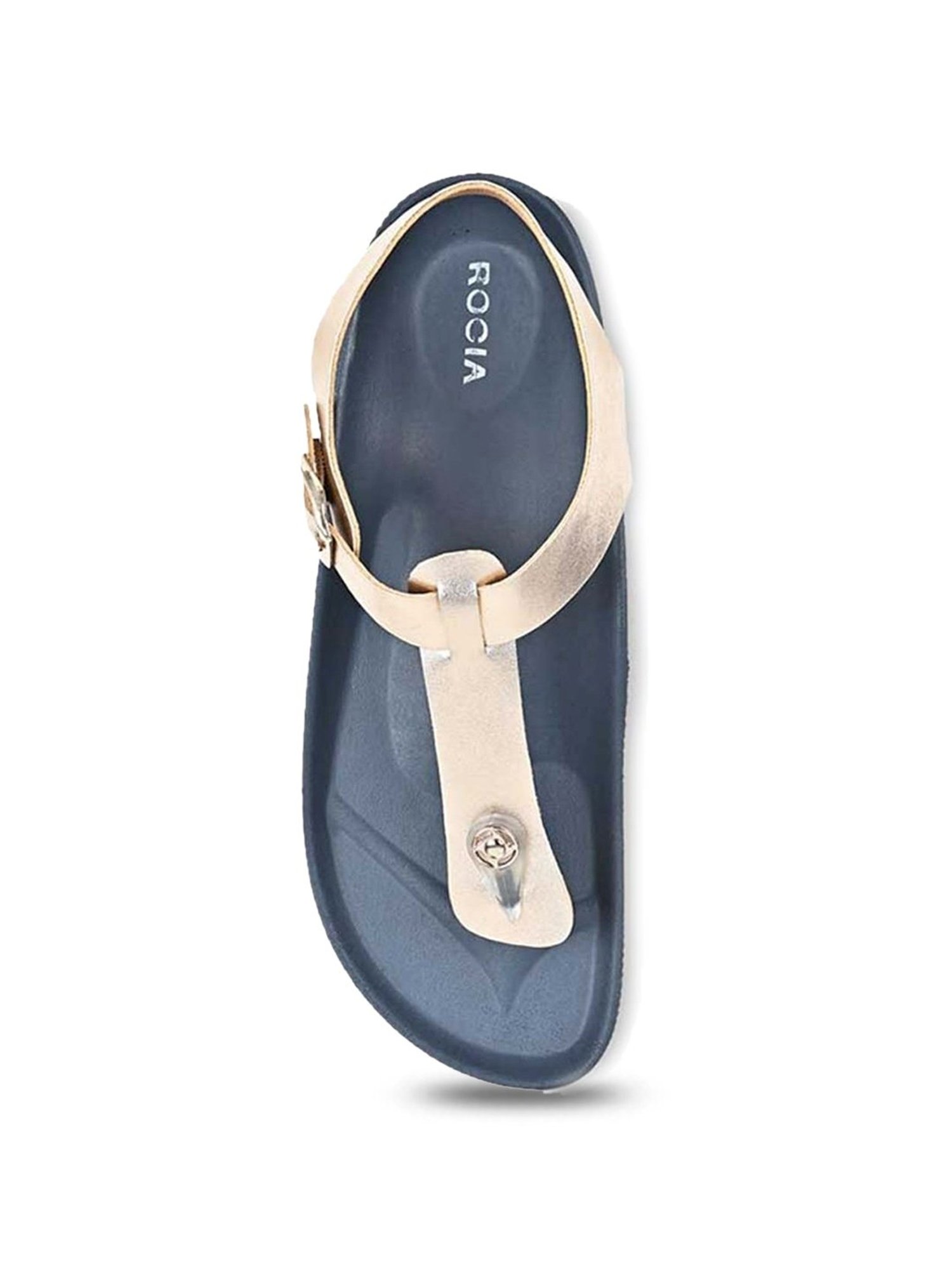 Rocia by Regal Women's Rose Gold Ankle Strap Sandals