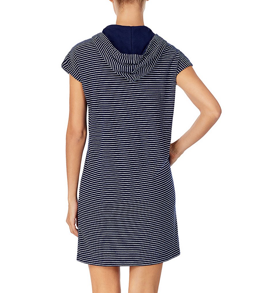 iRelax Printed Recycled-Knit Short Sleeve V-Neck Caftan