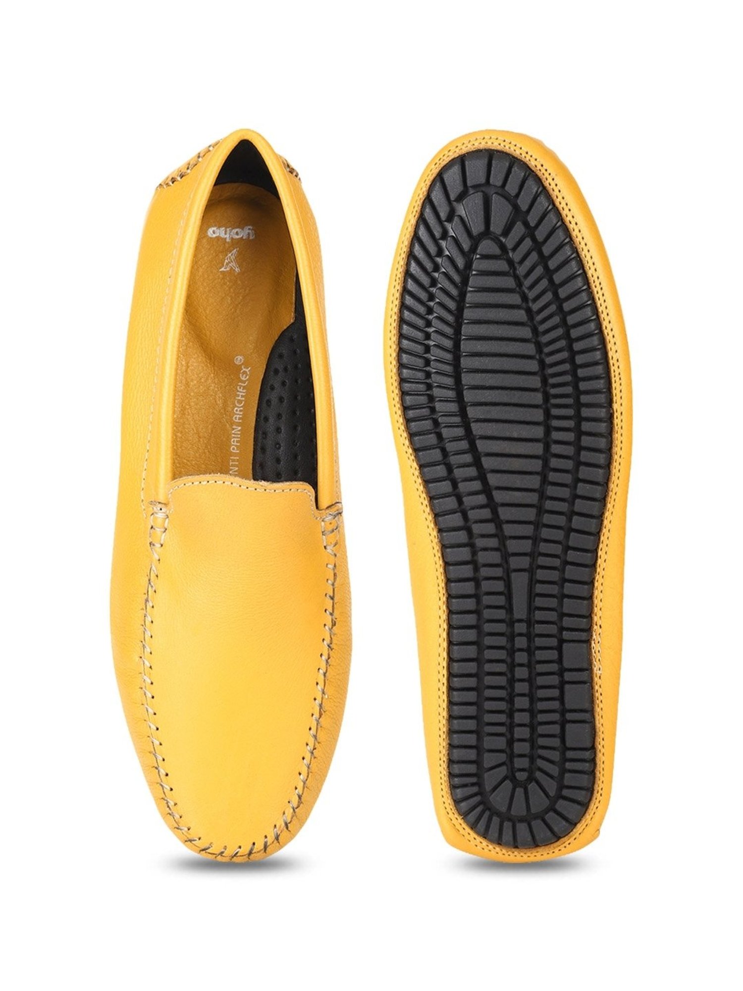Yoho Men's Anti Pain Archflex Yellow Loafers