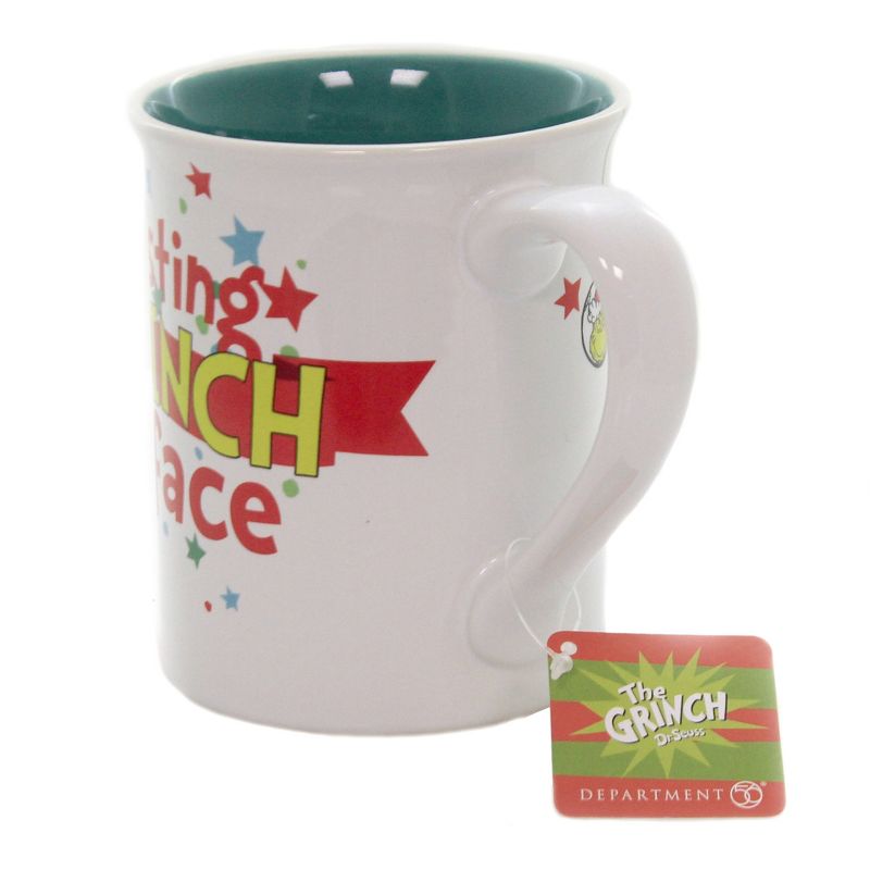 Tabletop 4.5" Resting Grinch Face Mug Christmas Dr Seuss Enesco  -  Drinkware