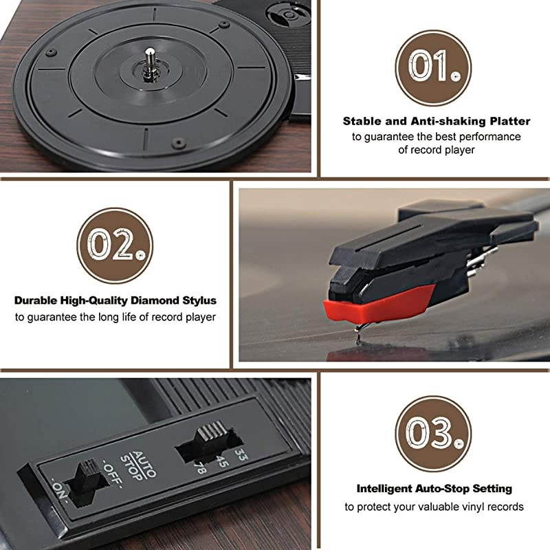 VICTROLA V50200BK V50    S RETRO RECORD PLAYER WITH BLUETOOTH  AND CD PLAYER   USB  BLACK