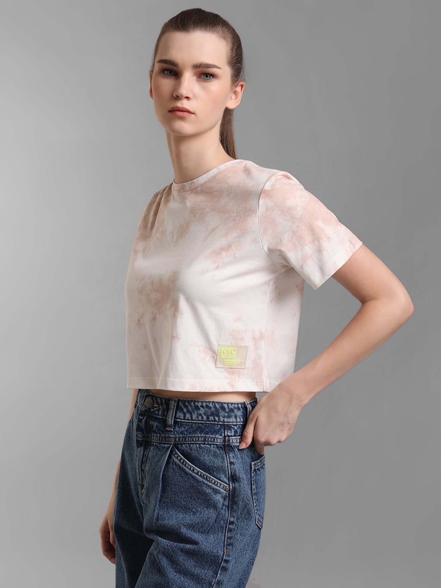 Fame Forever by Lifestyle White Cotton Printed T-Shirt