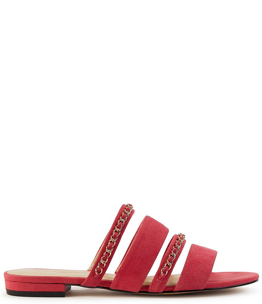 KARL LAGERFELD PARIS Caliana Suede Chain Detail Sandals