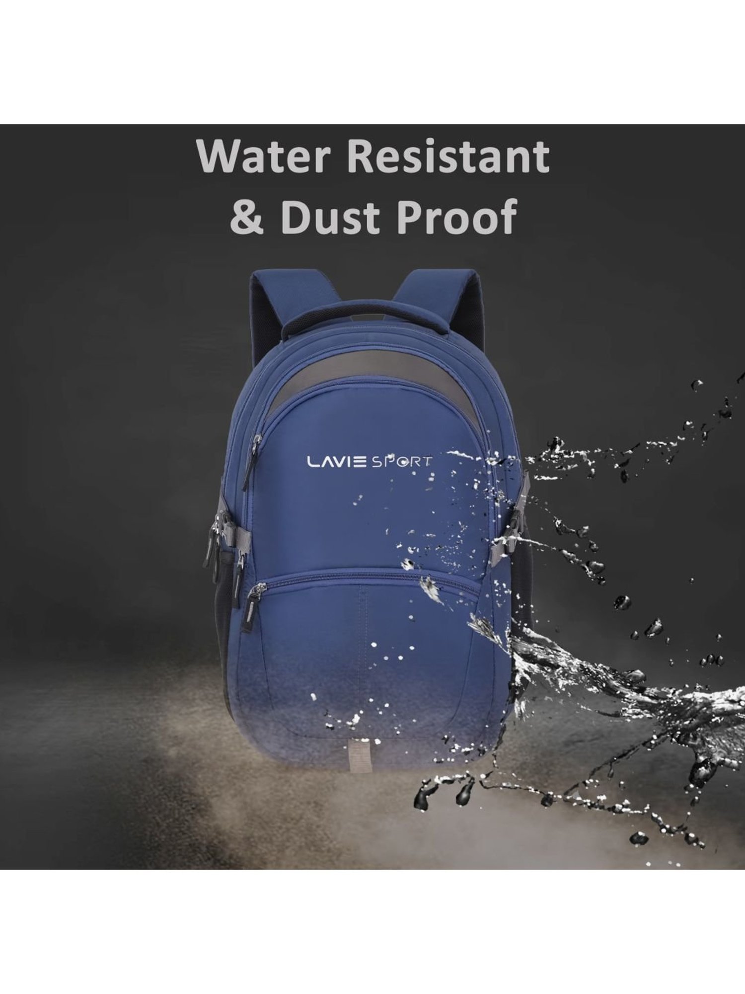 LAVIE SPORT Navy Solid Laptop Backpack