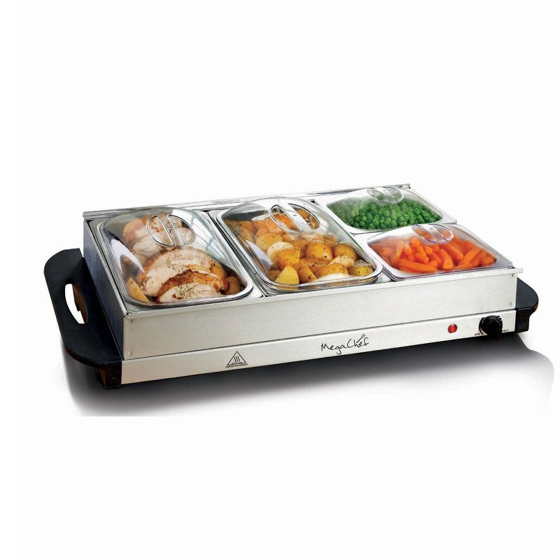 MegaChef Food Server & Warmer with Trays