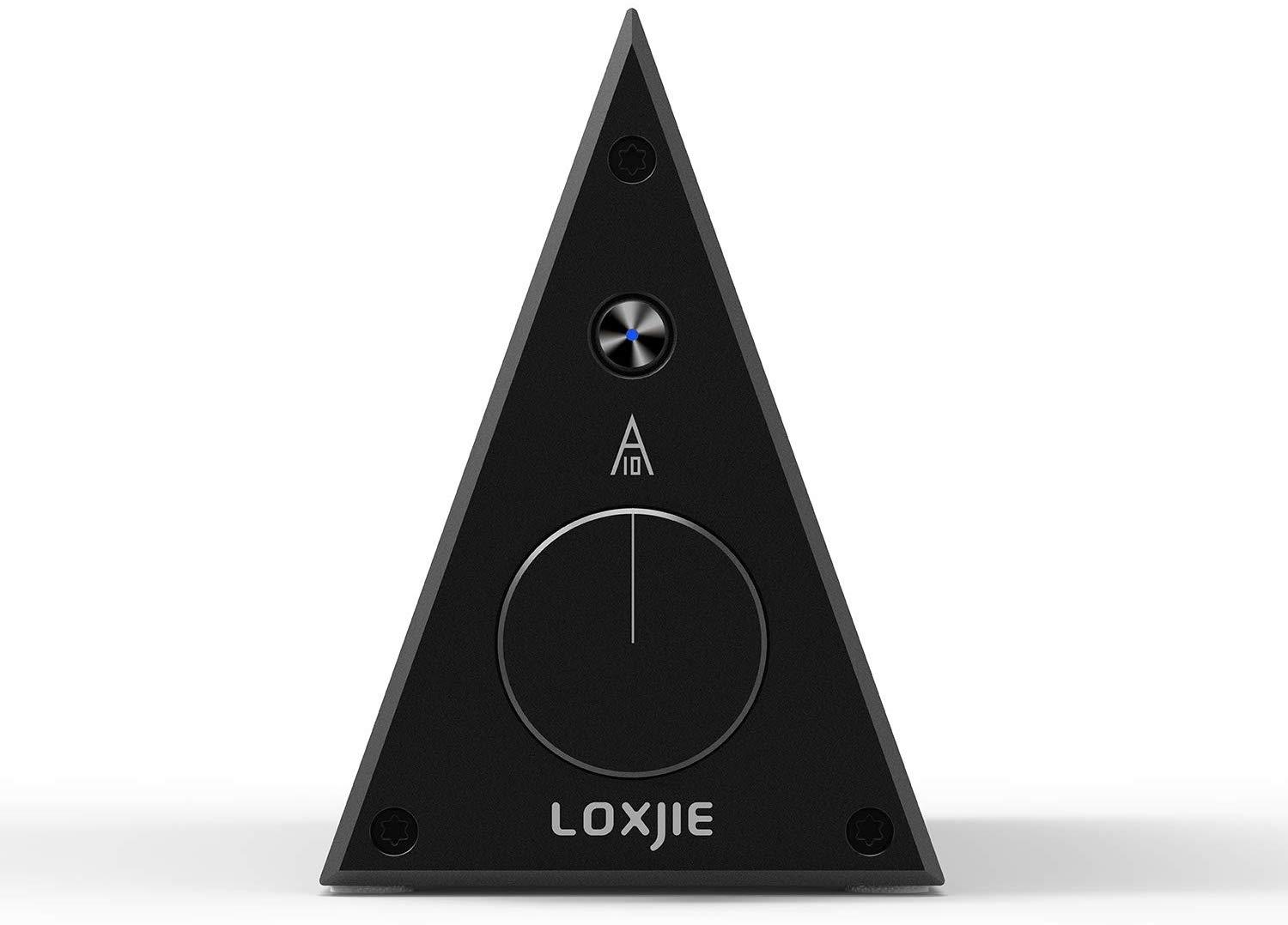 LOXJIE A10 Desktop Stereo Power Amplifier Digital Class-D High-Power Audiophile Level Amp Chip TPA3116 (Black)