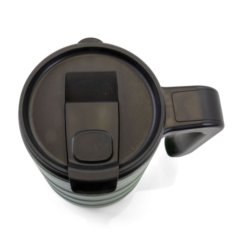 John Deere 17 Ounce Stainless Steel Thermal Travel Mug in Silver