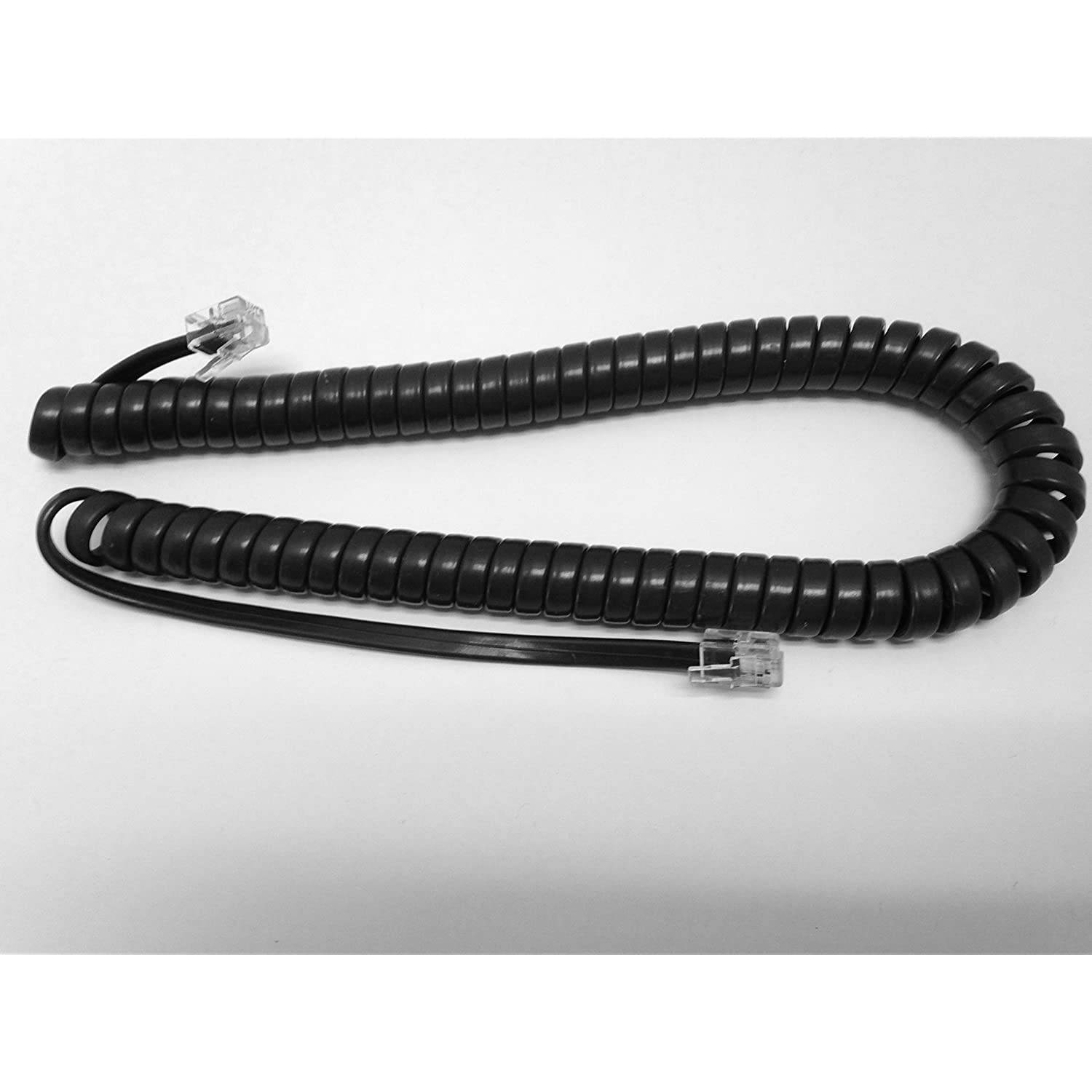 The VoIP Lounge Replacement 9 Foot Gray Handset Receiver Curly Cord for Cisco 7800 & 8800 Series IP Phone 7821 7841 7861 8841 8845 8851 8861 8865