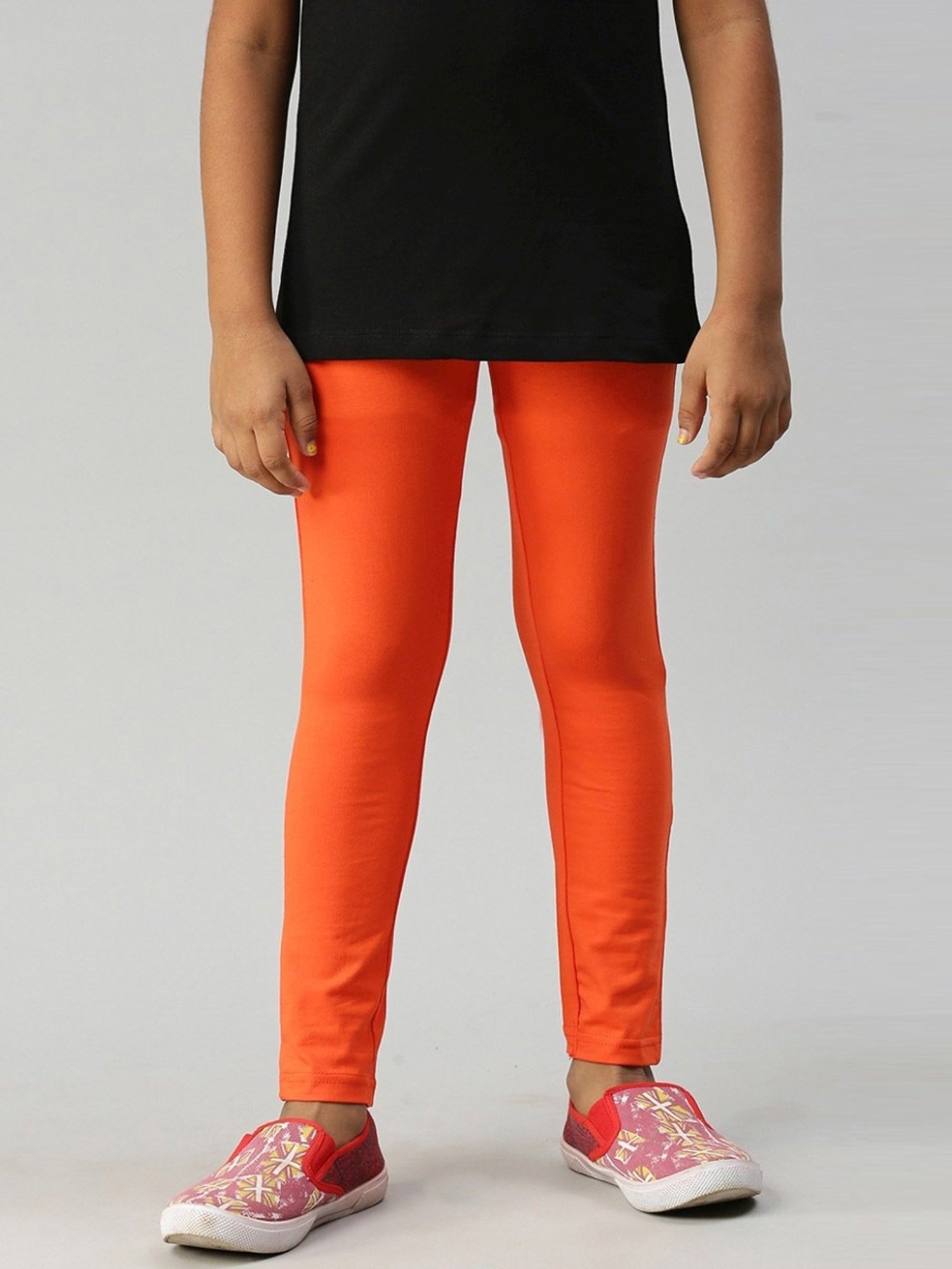 Kryptic Kids Orange Regular Fit Leggings