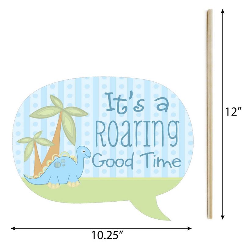 Big Dot of Happiness Funny Baby Boy Dinosaur - Baby Shower or Birthday Party Photo Booth Props Kit - 10 Piece