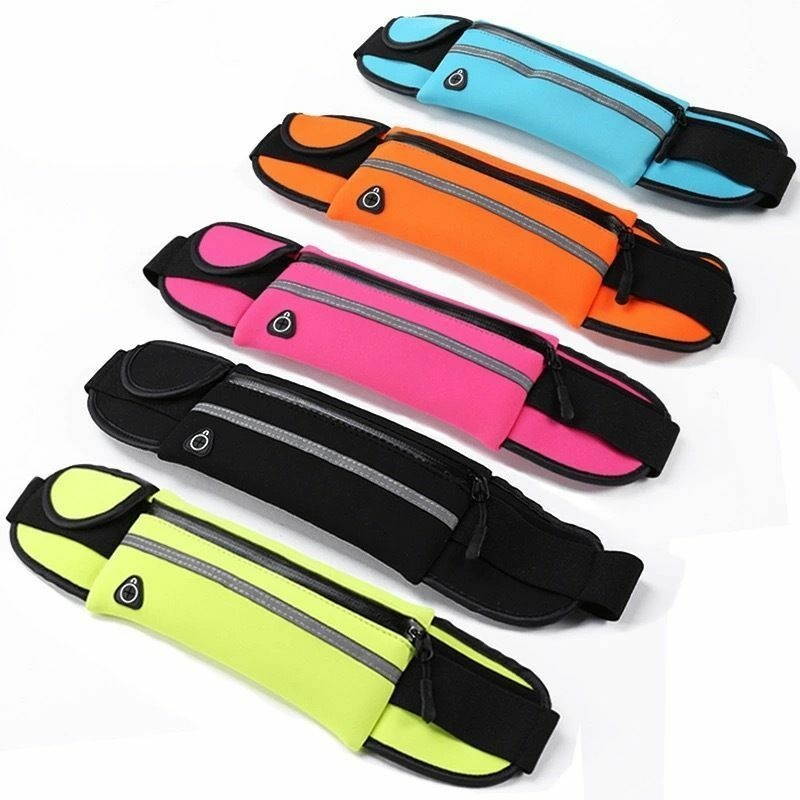 Waterproof Sport Runner Waist Bum Bag Running Jogging Belt Pouch Zip Fanny Pack