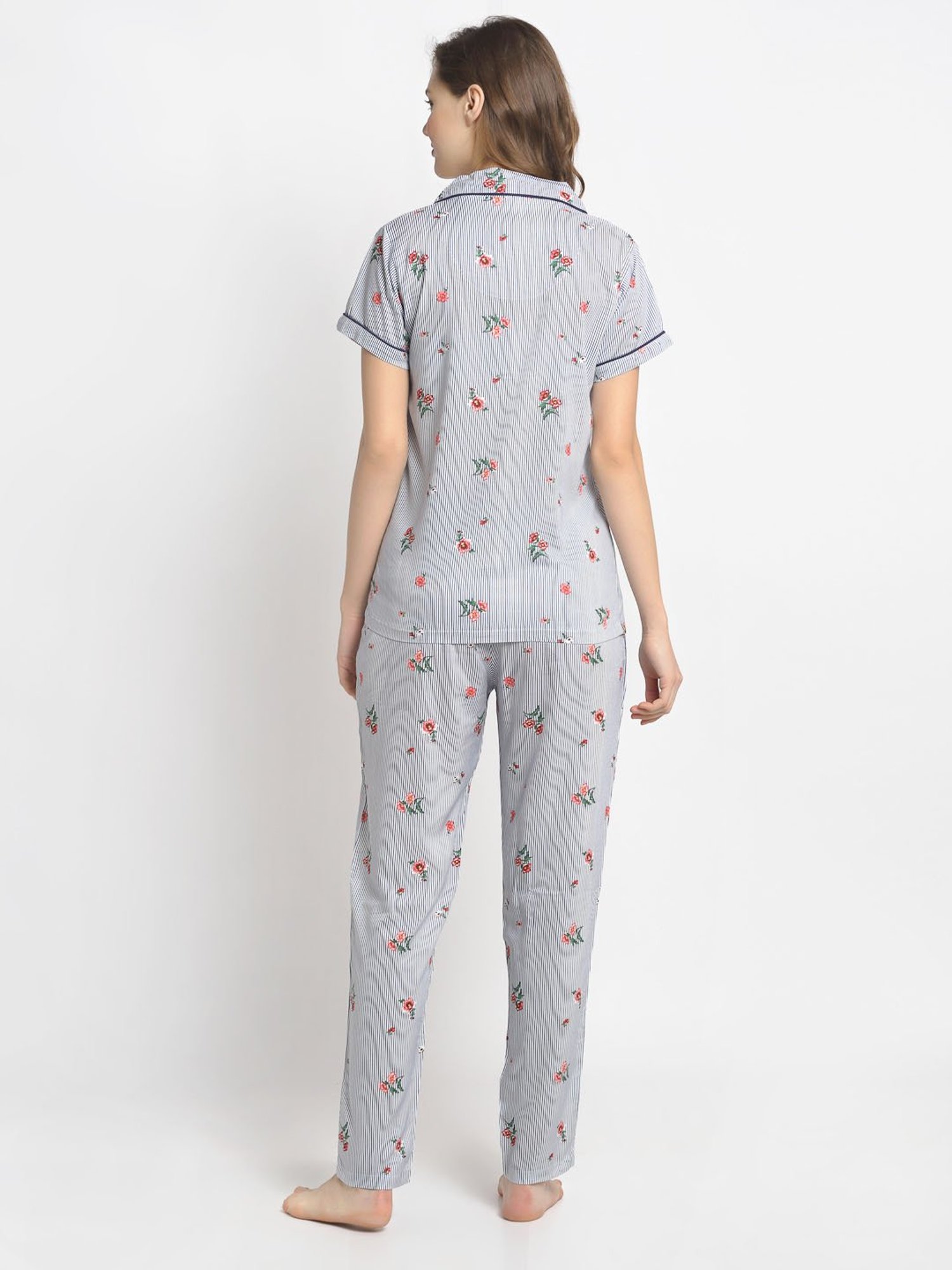 Boston Club Multicolor Printed Shirt With Pyjamas