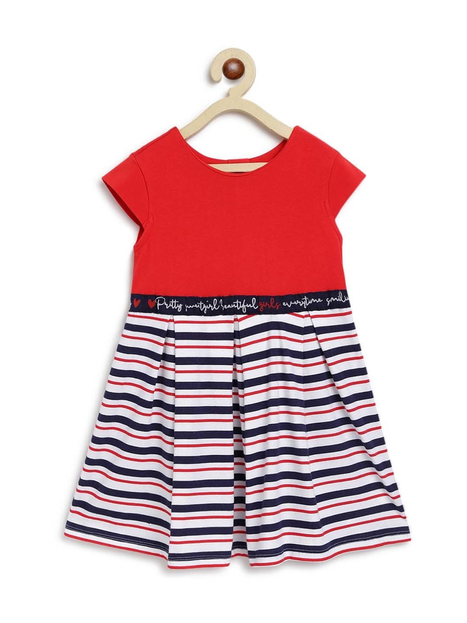 Chicco Kids Red & White Striped Dress