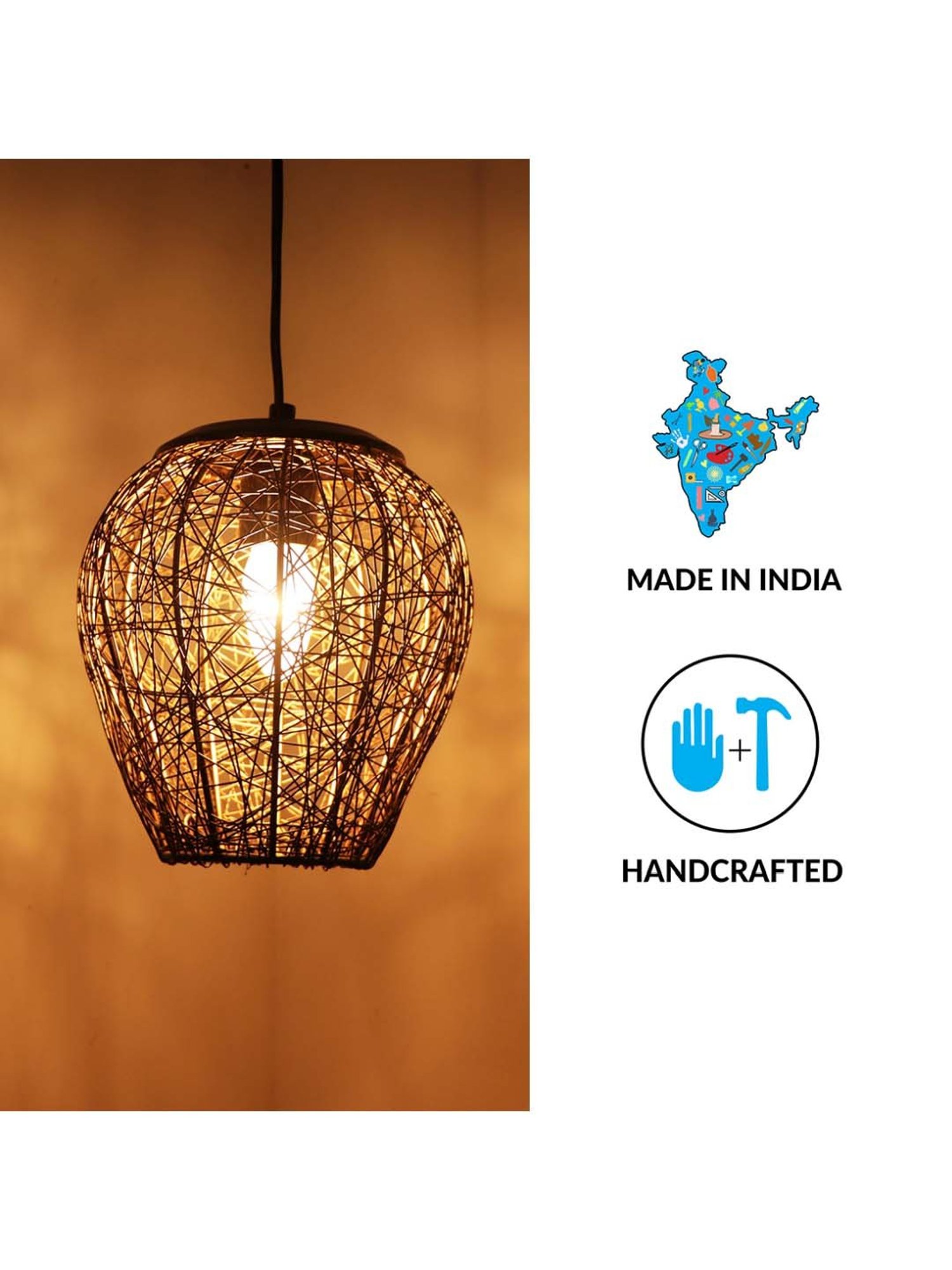 ExclusiveLane 'Glamorous Mesh' Black Iron Hand-Etched Pendant Lamp - Set of 1