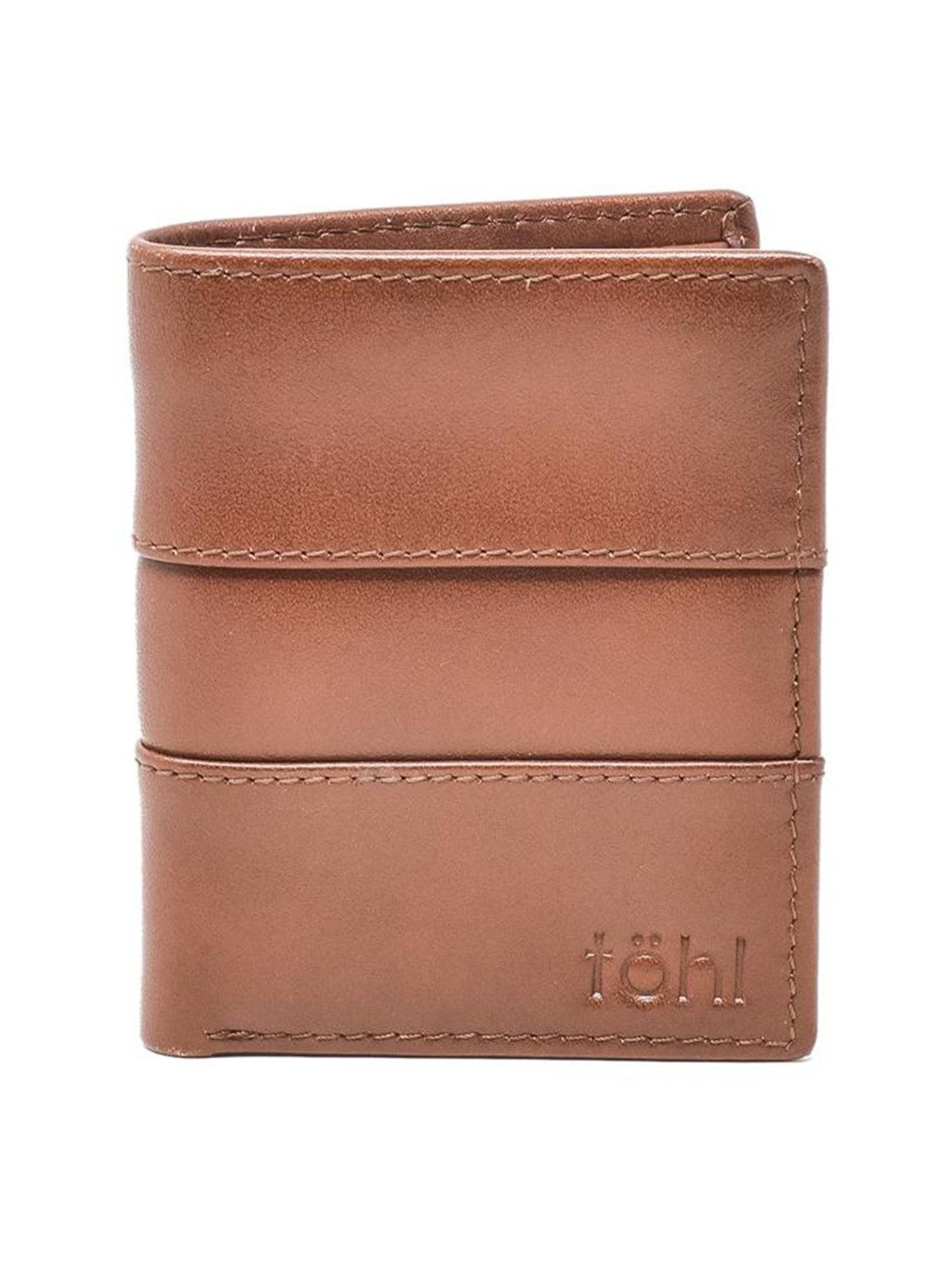 Tohl Matera Tan Casual Leather Bi-Fold Wallet,Card Holder & Pen Holder Set for Men