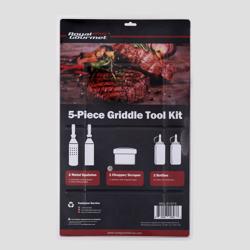 5pc Griddle Tool Kit TF0505 - Royal Gourmet