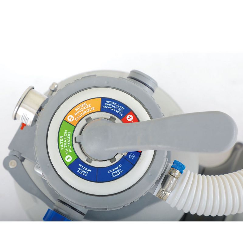 Summer Waves P53ST1100 Universal 10 Inch Sand Filter Pump Pool Cleaning System with 6 Function Handle for Above Ground Swimming Pool