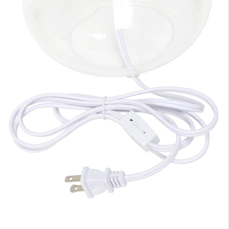 Glass Raindrop Table Lamp with Fabric Shade White - Simple Designs