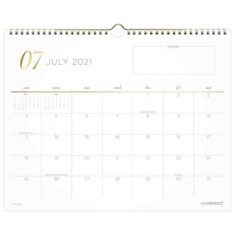 2021-22 Academic Wall Calendar Lucid - Cambridge