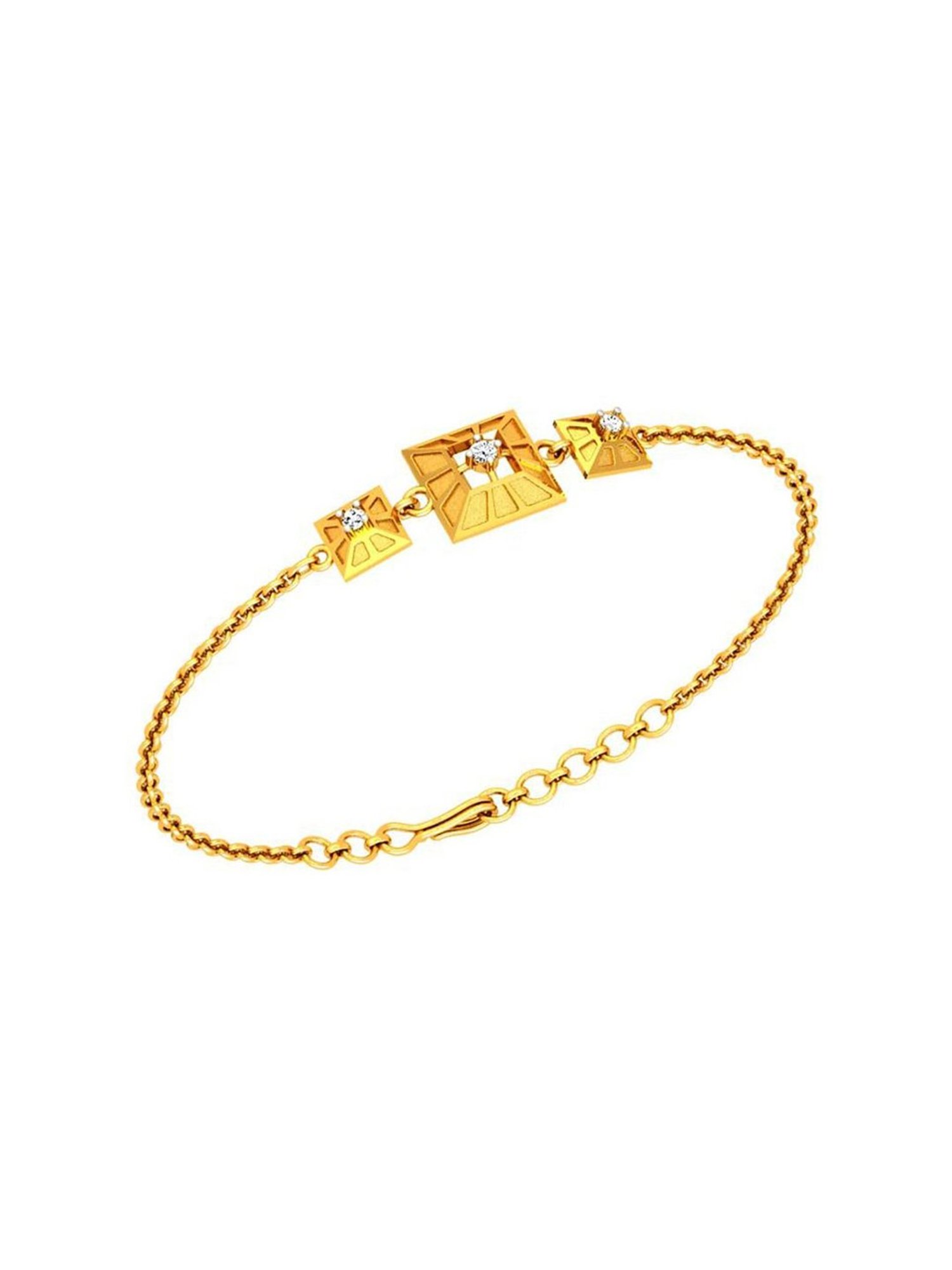 P.C. Chandra Jewellers 22k Yellow Gold Square Squad Bracelet