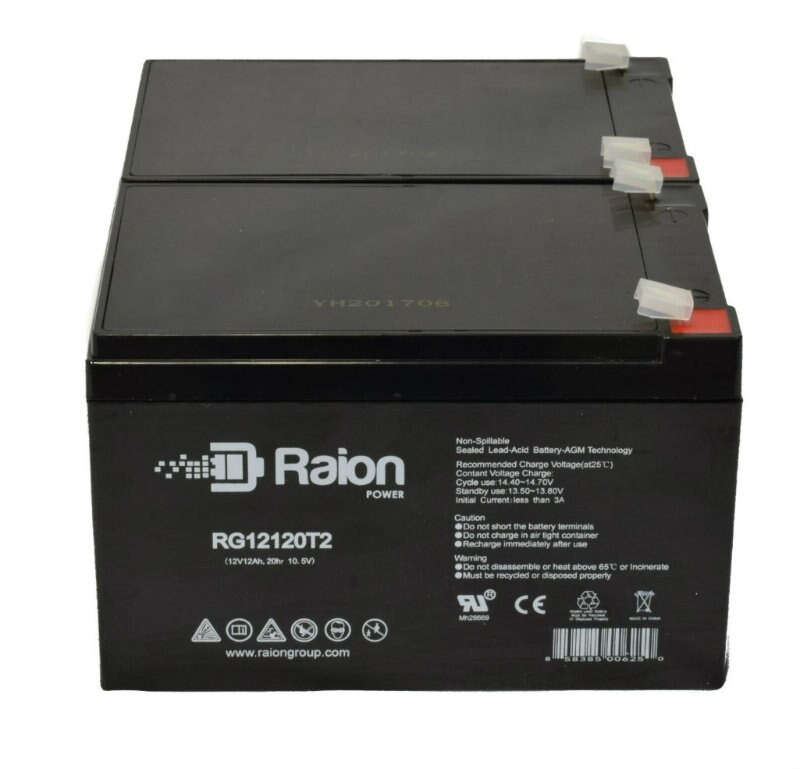 Raion Power 12V 12Ah UPS Battery For APC RBC6 - 2 Pack