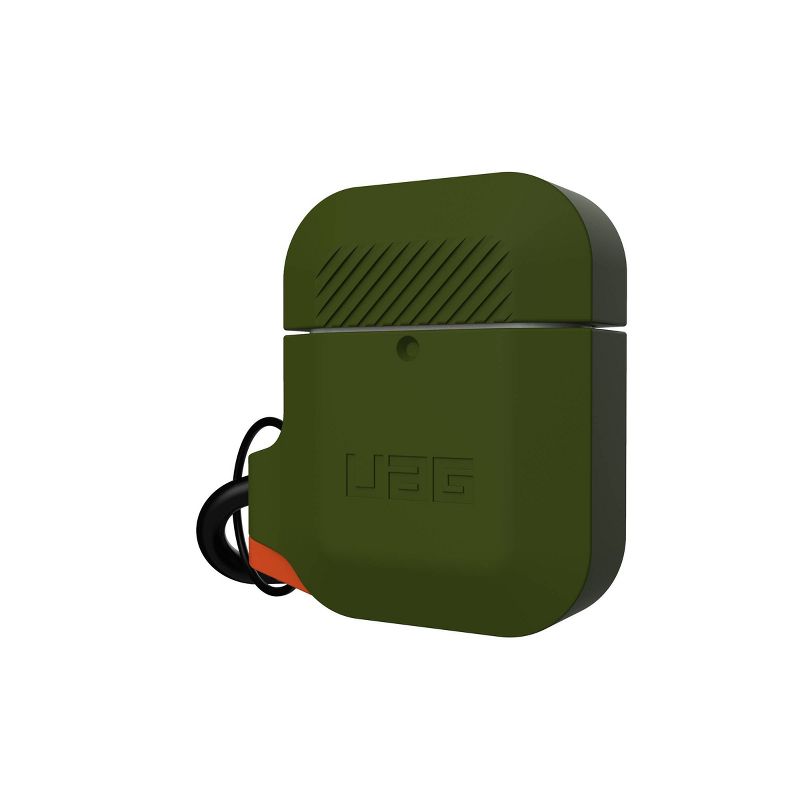 Urban Armor Gear (UAG) Apple Airpods (1st/2nd Gen) Silicone Case - Olive Drab/Orange