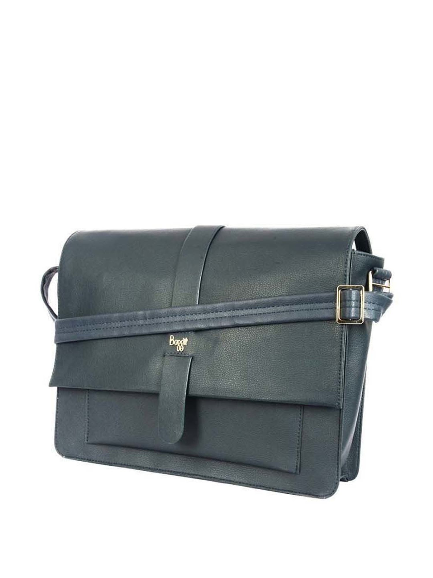 Baggit Blue Solid Large Messenger Bag