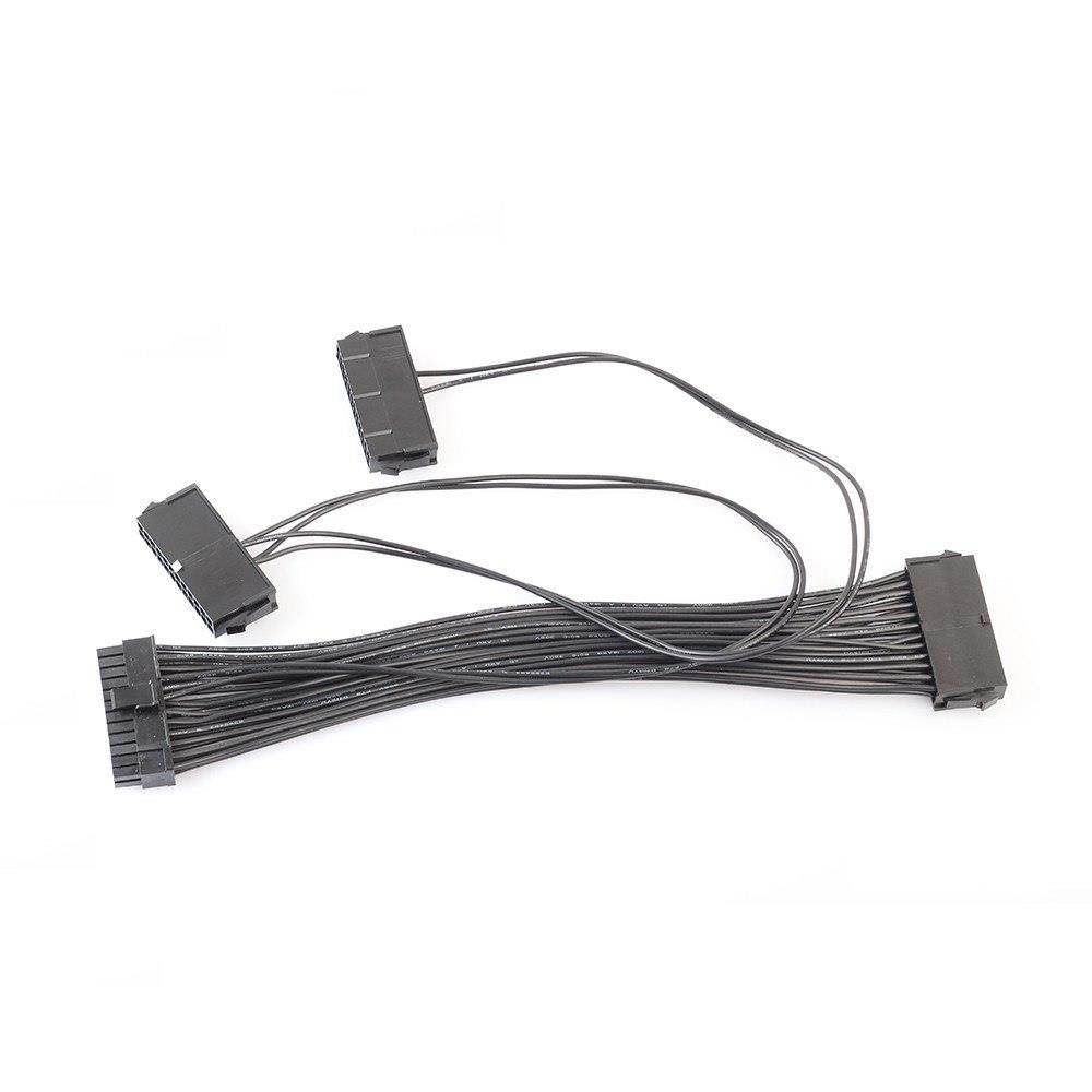 LANDFOX2018 3 Port PSU 24 Pin ATX Power Supply 20+4PIN Motherboard Adapter Connector Cable Extension Cord Dropshiping