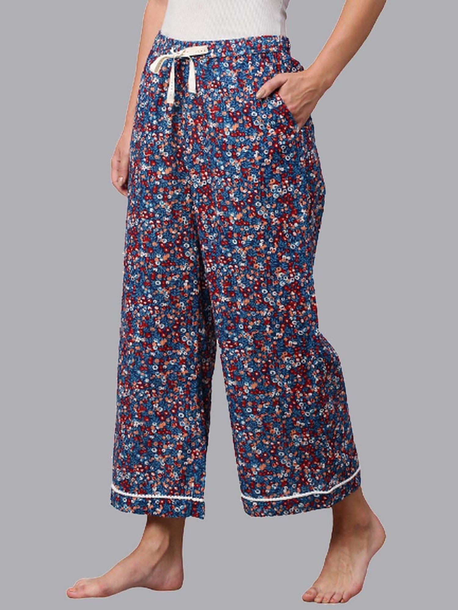 Chemistry Multicolored Cotton Floral Print Lounge Pants