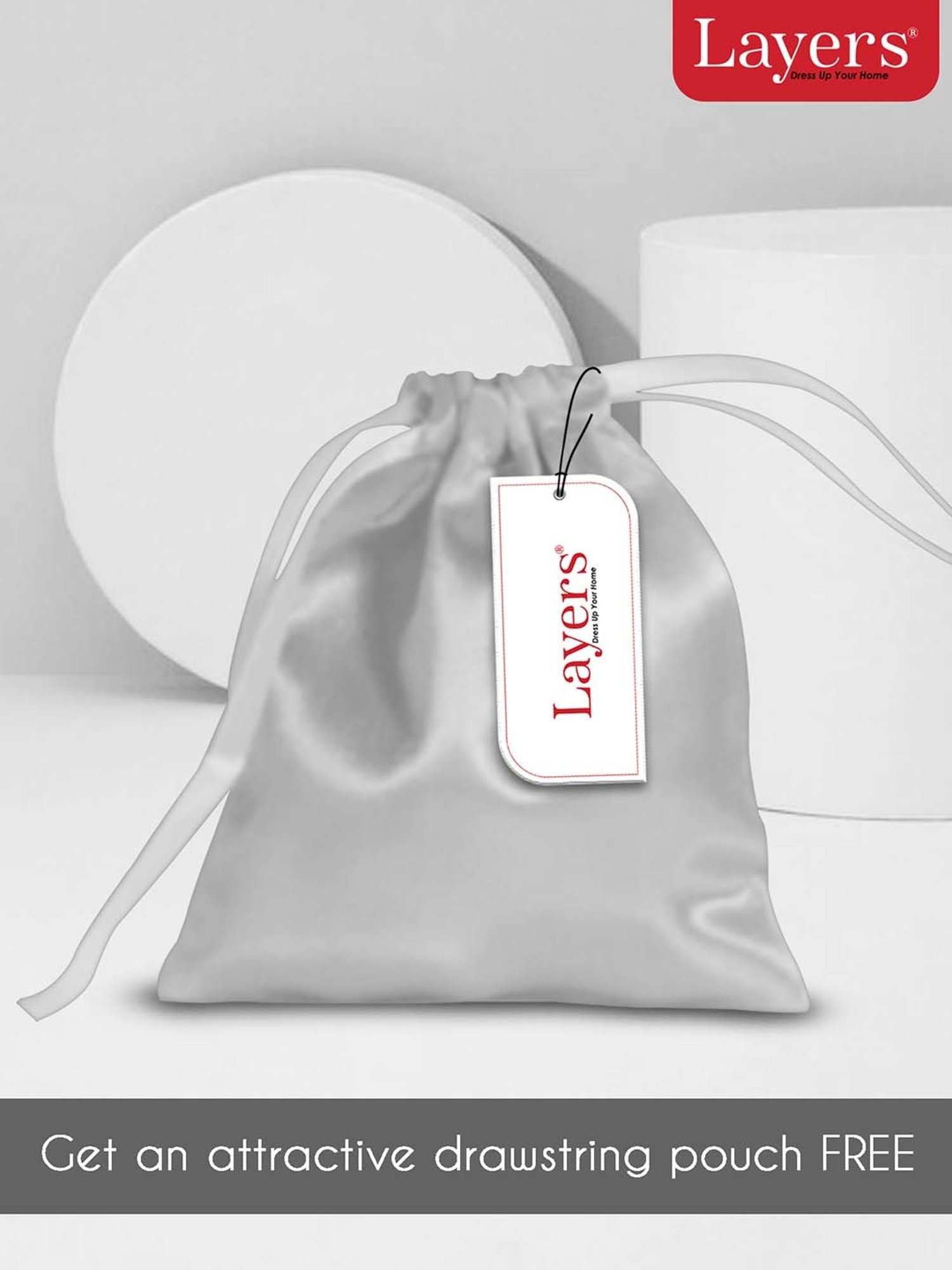 Layers Silver Grey 85 GSM Micro Satin Silk Pillow Covers - Set of 2