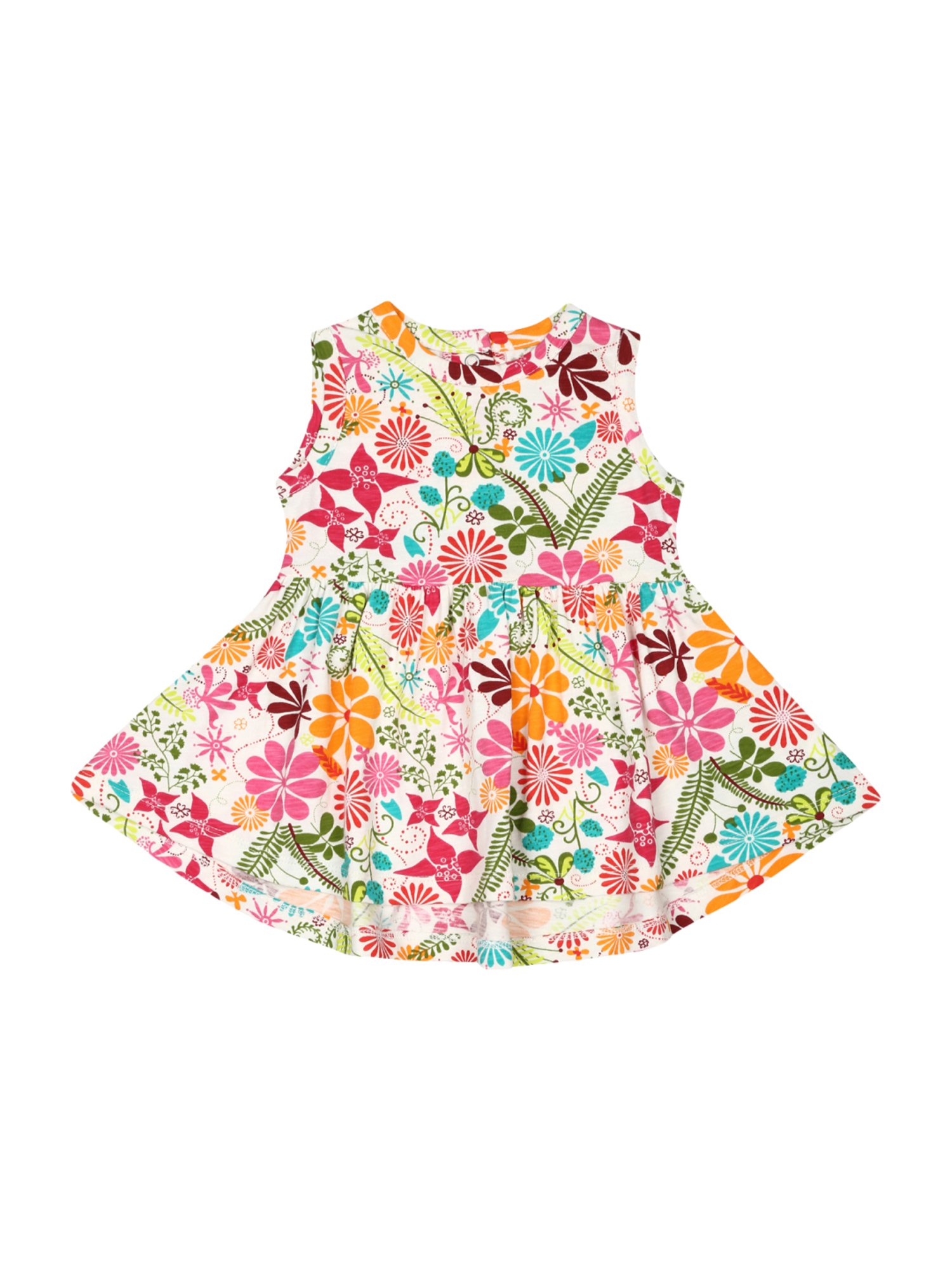 Nino Bambino Kids Multicolor Organic Cotton Floral Print Dress
