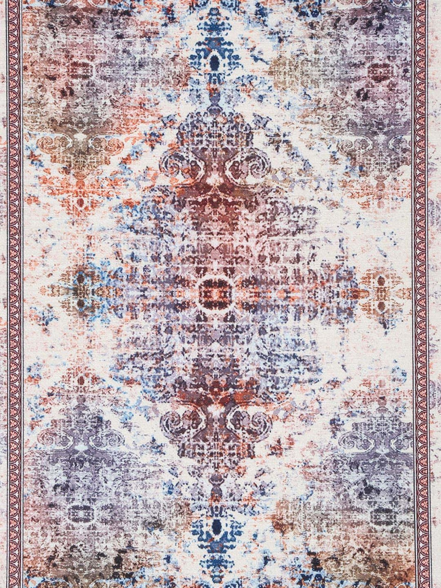 HOSTA HOMES Multicolor Polyester 6-Seater Digitally Printed Dining Table Runner