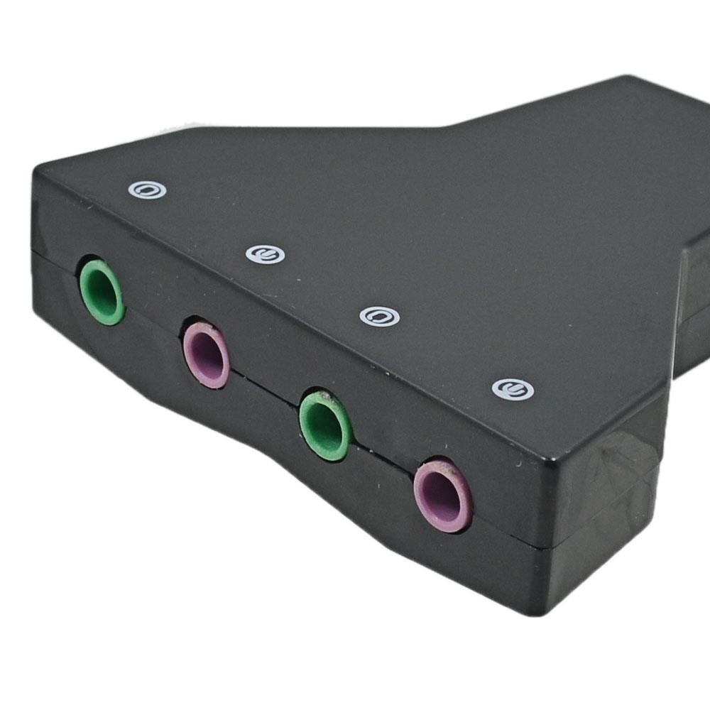 Hot Sale 3D External USB Sound Card 7.1 Channel 5.1 Channel Double Earphone MIC Audio Adapter for Windows Vista/XP/7/8 Linux