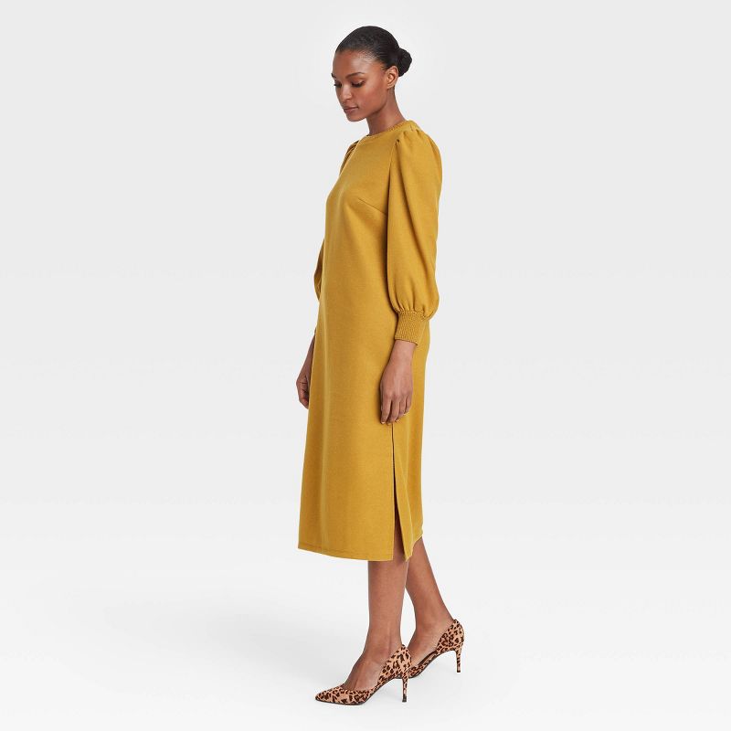 Women's Long Balloon Sleeve Dress - Who What Wear™ Yellow S