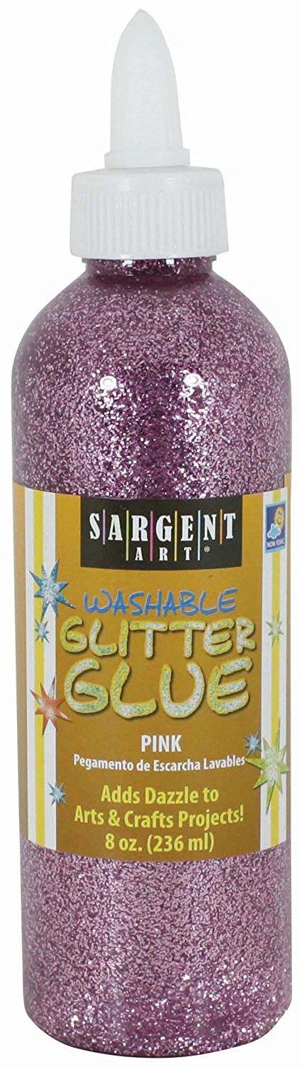 Sargent Art 221929 8Ounce Pink Washable Glitter Glue