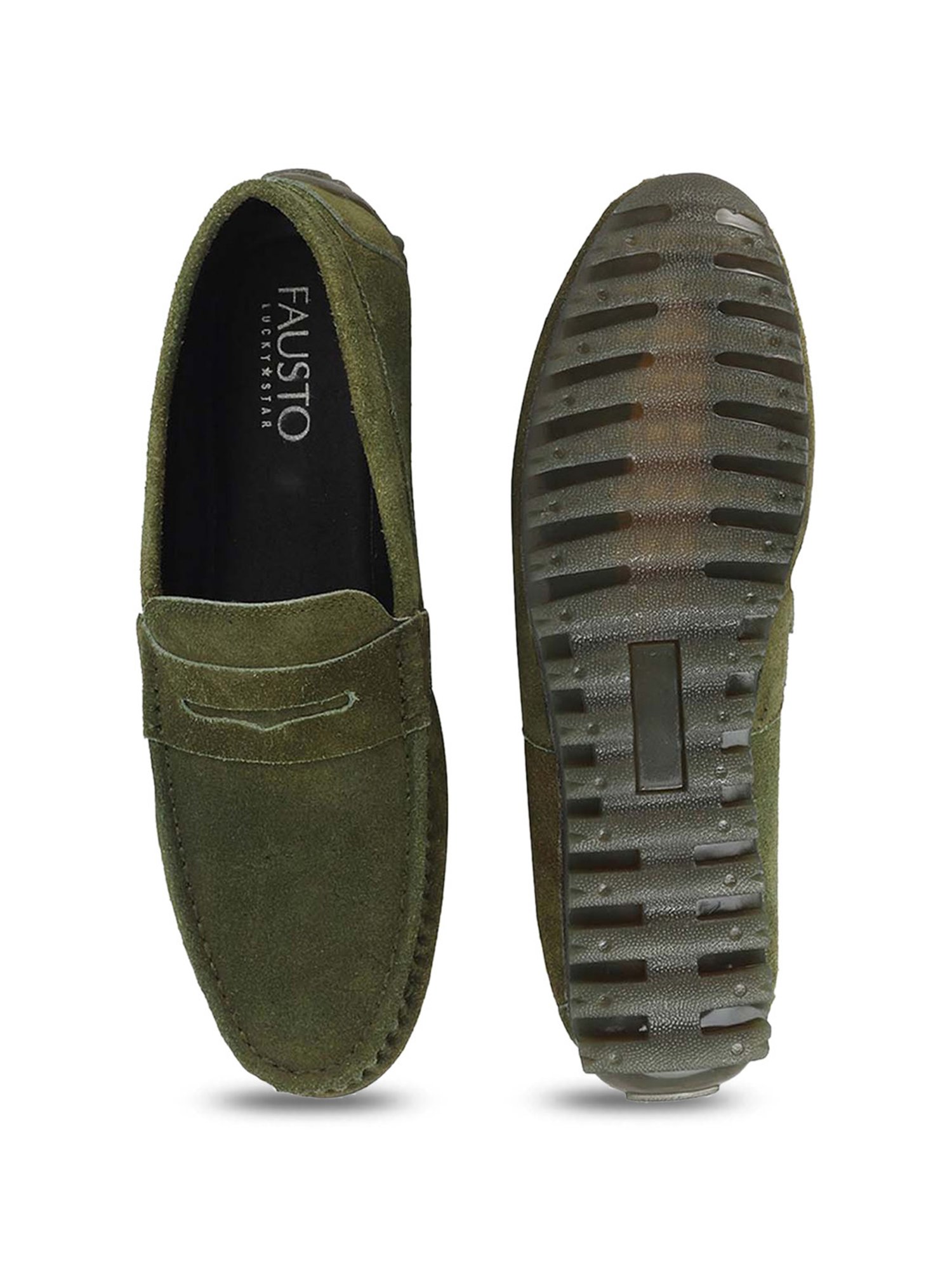 Fausto Men's Green Casual Loafers