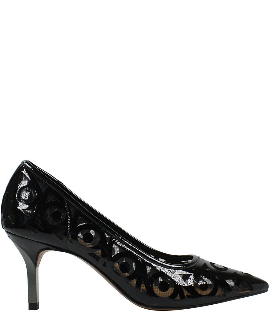 Trotters Kari Pearlized Leather Block-Heel Pumps