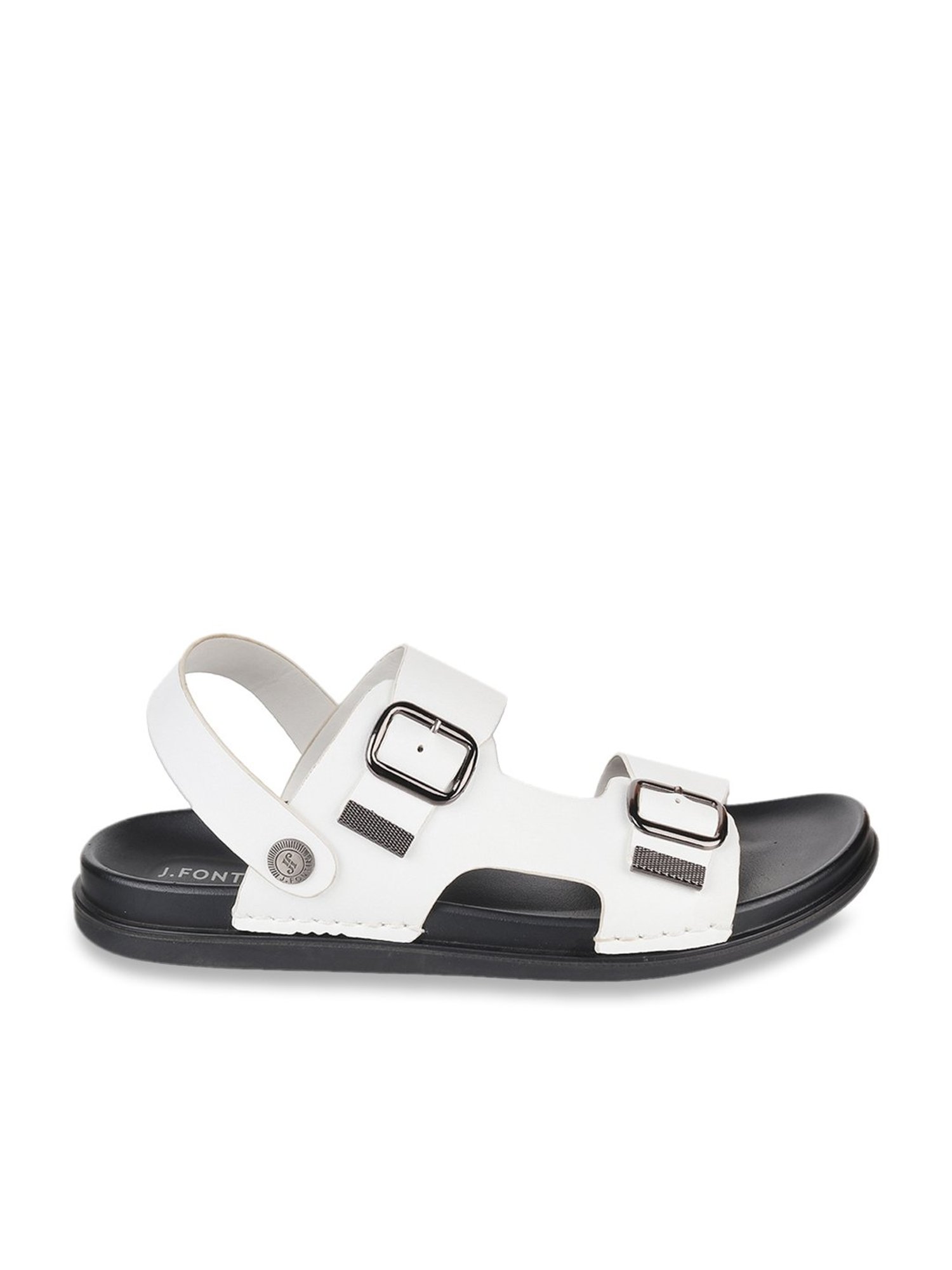 J. Fontini by Mochi Men's White Sling Back Sandals