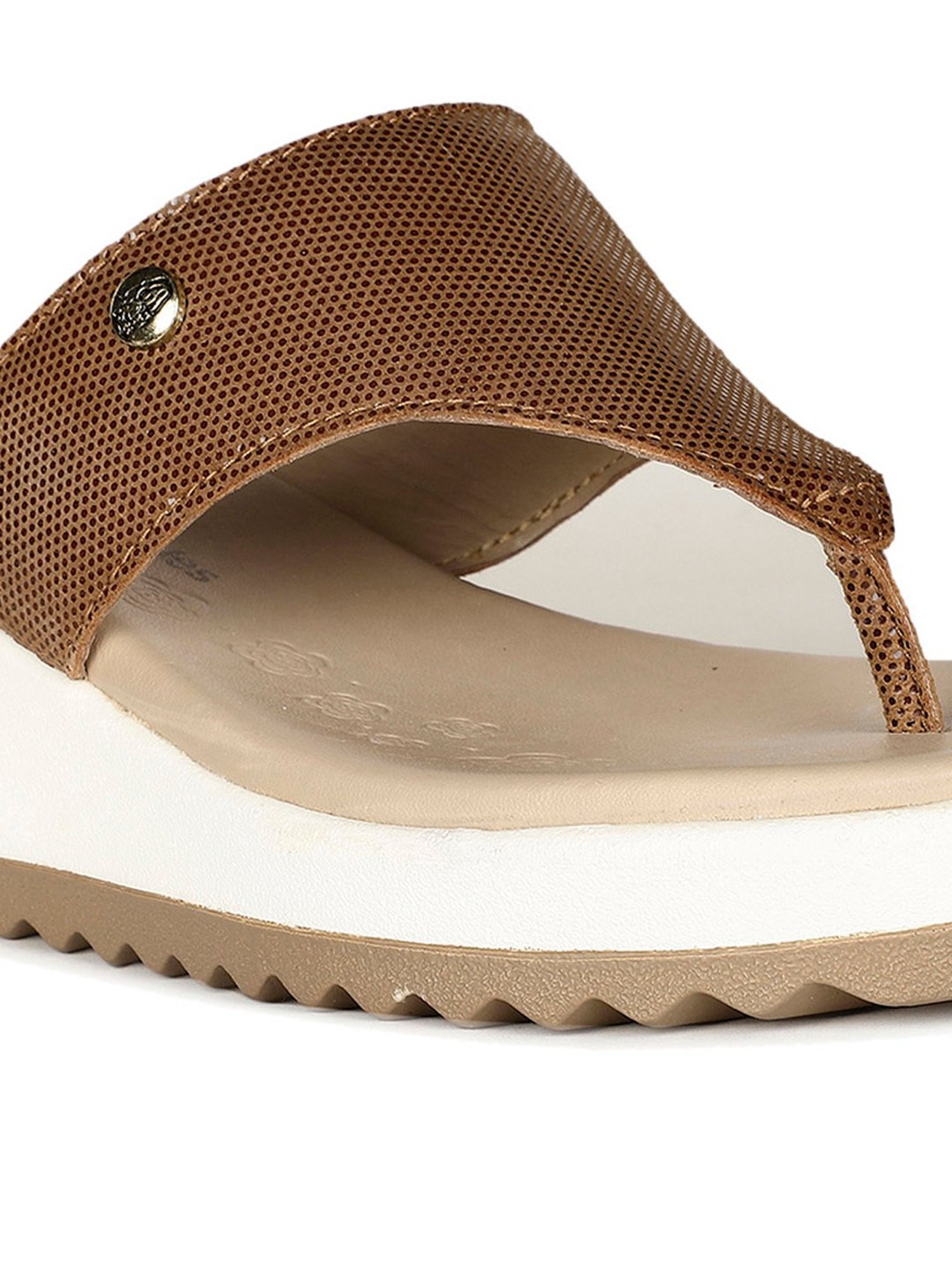 Hush Puppies by Bata Women's Brown Thong Wedges