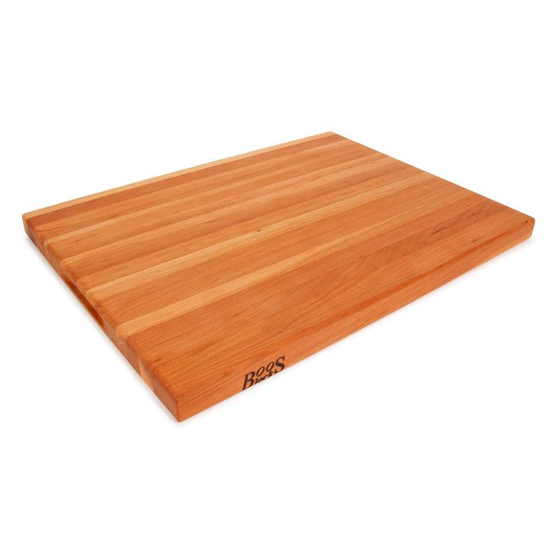 John Boos 24 Inch Wide 1.5 Inch Thick Reversible Cutting Board Block with Two Sided Hand Grips , 24 x 18 x 1.5 Inches, Cherry Wood