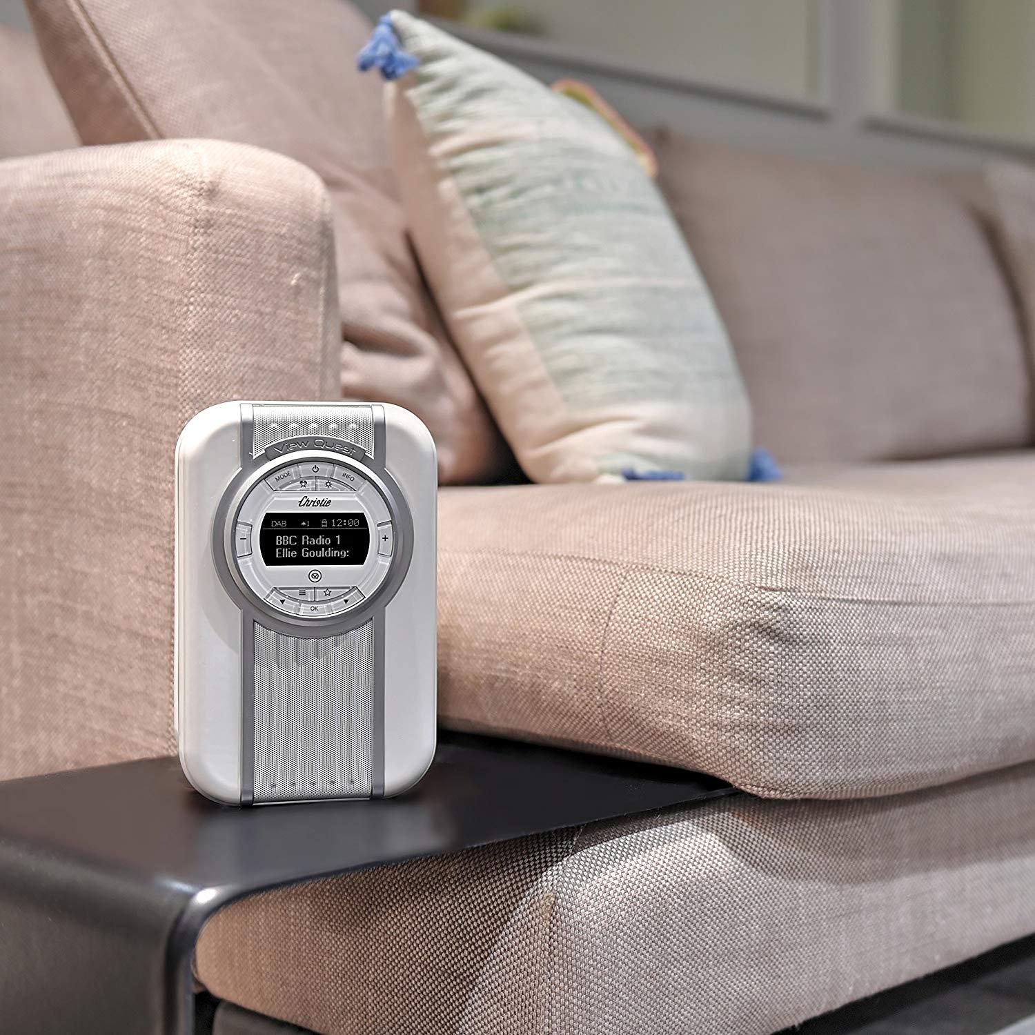 VQ Christie HD Digital Radio with FM, Bluetooth/NFC, Alarm Clock, Rotating Display & Enamel Fascia &ndash; Deep Purple