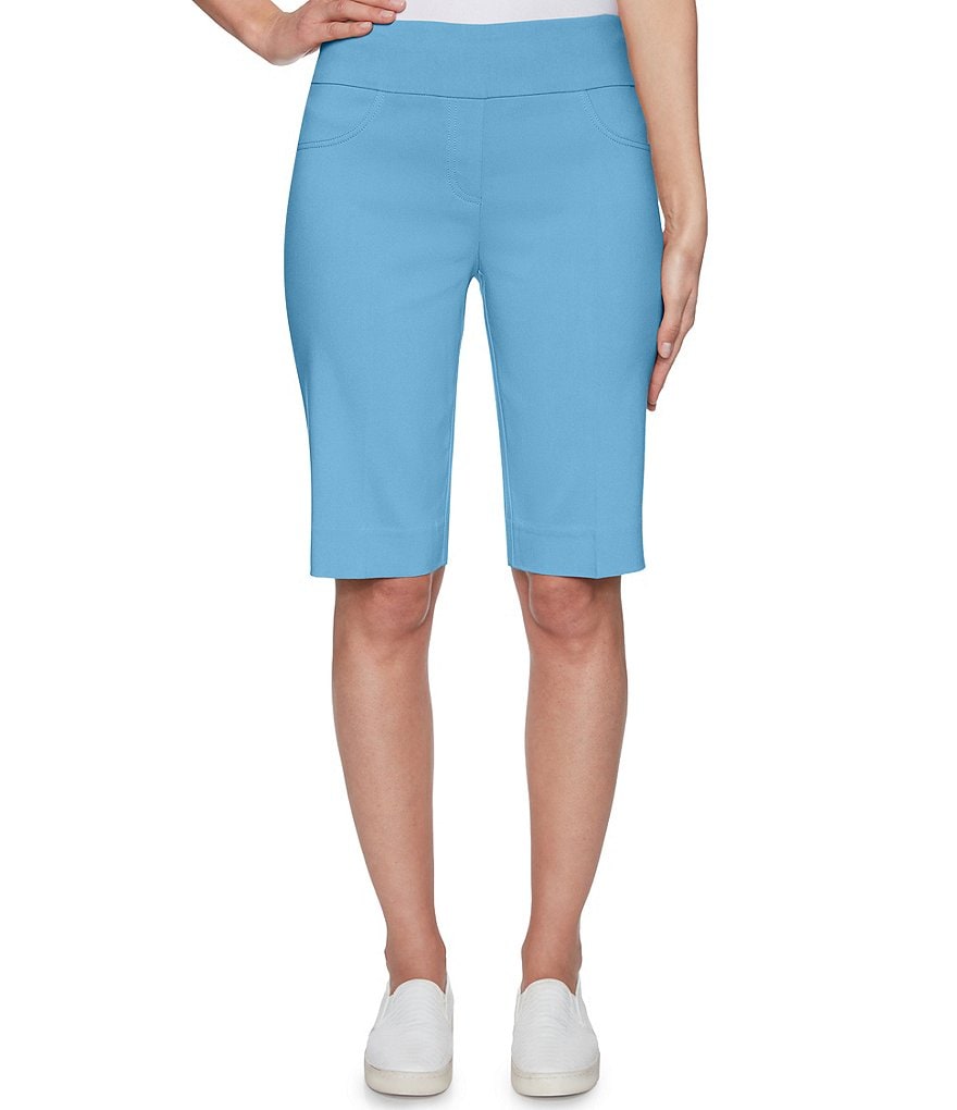 Westbound Petite Size the PARK AVE fit Indigo Skimmer Shorts