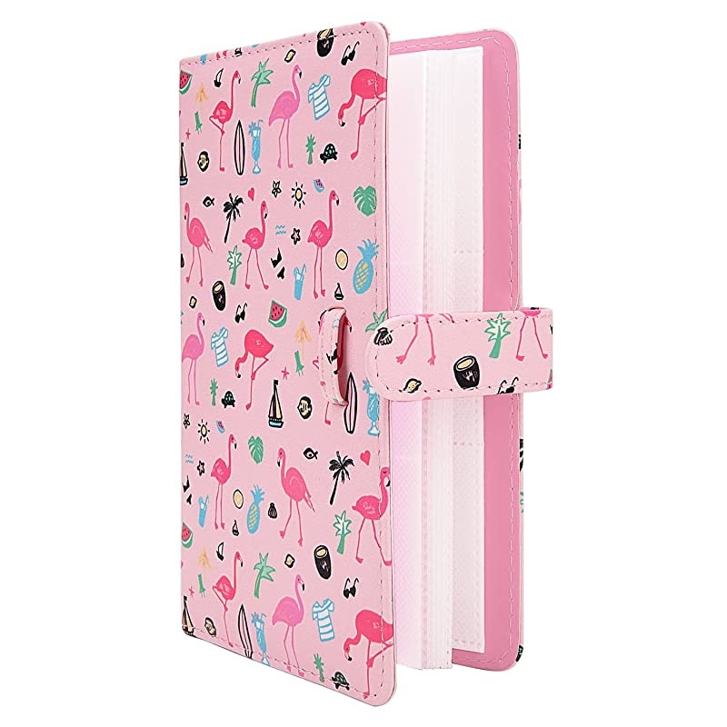 Wallet PU Leather Photo Album Compatible with Fujifilm Instax Mini 11 9 8 90 26 7s Instant Camera Film Polaroid Snap Zip Z2300 PIC300 Film Pink