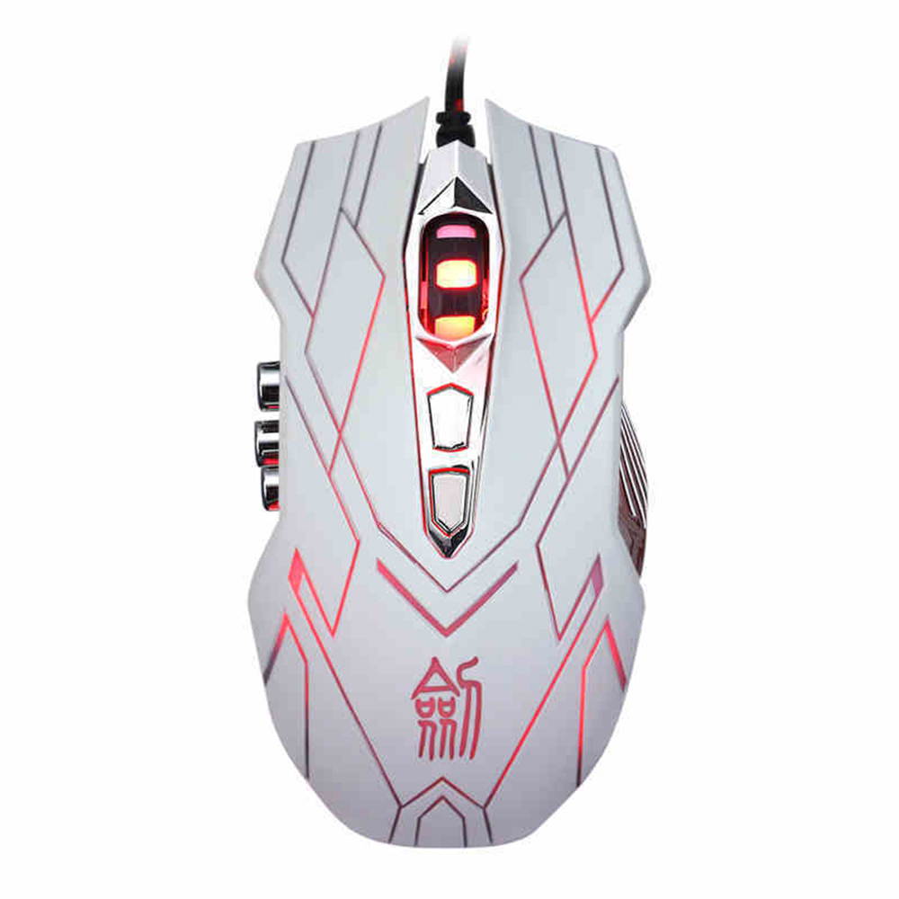 UrChoiceLtd&reg; 2016 iGamer - JS-X9 II 9D 3200DPI 10 Buttons Optical Usb Gaming Mouse CF LOL WOW MMO Wired Mouse Professional Game Office with Headlight and Tail Light-Up